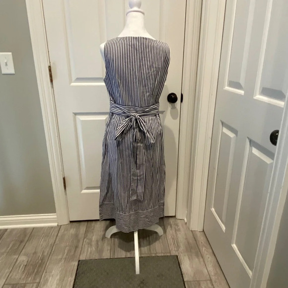 Michael Kors Cotton Striped Faux-Wrap Dress 16319 - Picture 8 of 14